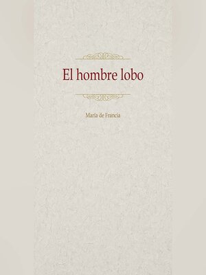 cover image of El hombre lobo
